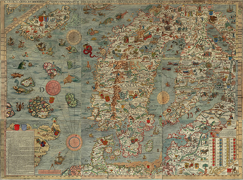 Olaus Magnus map 1490