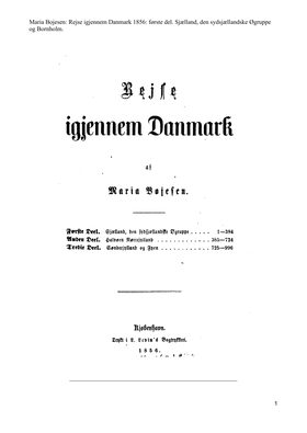 Første Deel: Sjælland (side 1–384)
