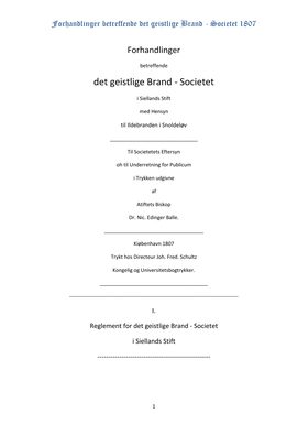 Forhanlinger Brand-Societet
