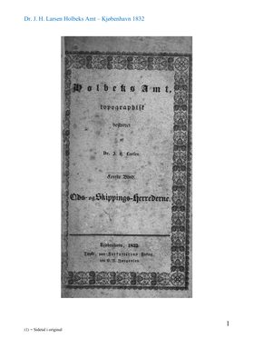 Holbæk beskrivelse 1832 bind 1 del 1