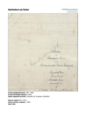 Matrikel Kort 1805 Snoldelø