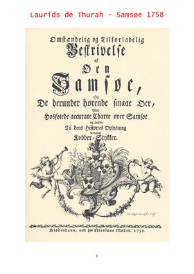 Laurids Thurah Samsø 1758