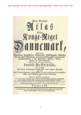 Erich Pontoppidan Danske Atlas Samsø 1764